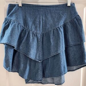 BCBGeneration Blue Bubble Mini Skirt